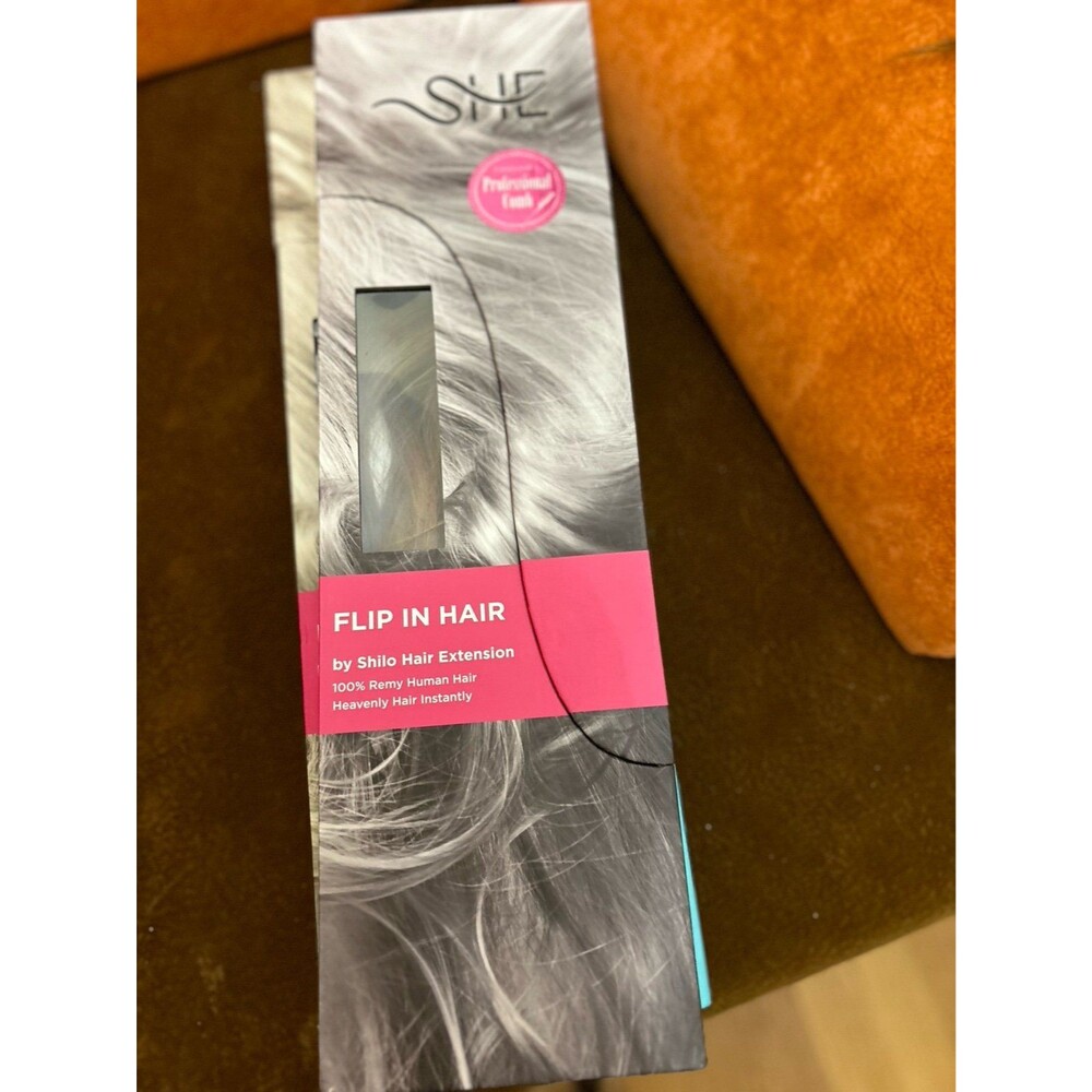 Halo-wire human hair extension by Beyond Beauty “She” Flip N Go color 3/18 ombre